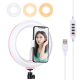 Anneau Lumineux LED 20 cm Pour Vlogging Selfies Et Vidéos USB À Intensité Réglable 3 Modes Avec Pince Smartphone - www.yonis-...