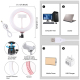 Anneau Lumineux LED 20 cm Pour Vlogging Selfies Et Vidéos USB À Intensité Réglable 3 Modes Avec Pince Smartphone - www.yonis-...