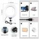 Anneau Lumineux LED 16 cm USB Pour Vlog Photo Et Vidéo RGBW Dimmable 10 Modes 8 Couleurs Avec Rotule 360° - www.yonis-shop.com