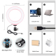 Anneau Lumineux LED 16 cm USB Pour Vlog Photo Et Vidéo RGBW Dimmable 10 Modes 8 Couleurs Avec Rotule 360° - www.yonis-shop.com