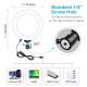 Anneau Lumineux LED Pour Vlogging Photographie Et Vidéo USB 16 Cm 3 Couleurs Intensité Réglable Tête Rotative 360° - www.yoni...