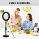 Anneau Lumineux LED Pour Vlogging Photographie Et Vidéo USB 16 Cm 3 Couleurs Intensité Réglable Tête Rotative 360° - www.yoni...