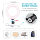 Anneau Lumineux LED Pour Vlogging Photographie Et Vidéo USB 16 Cm 3 Couleurs Intensité Réglable Tête Rotative 360° - www.yoni...