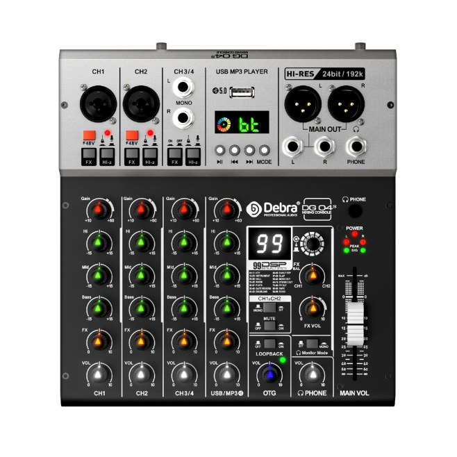 Carte Son Avec Table De Mixage 4 Canaux Pour Streaming Et Enregistrement 24 Bits 192 KHz 99 Effets DSP Bluetooth 5.0 OTG - ww...
