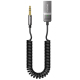 Adaptateur Audio Bluetooth 5.0 AUX 3.5 mm Pour Voiture Et Enceinte Avec Appels Mains Libres Et Câble Ressort 1.4 m