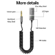 Adaptateur Audio Bluetooth 5.0 AUX 3.5 mm Pour Voiture Et Enceinte Avec Appels Mains Libres Et Câble Ressort 1.4 m - www.yoni...