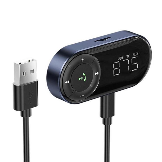 Récepteur Bluetooth 5.2 Pour Voiture Avec Appels Mains Libres Lecture TF Affichage LED FM Et AUX 12 24 V - www.yonis-shop.com