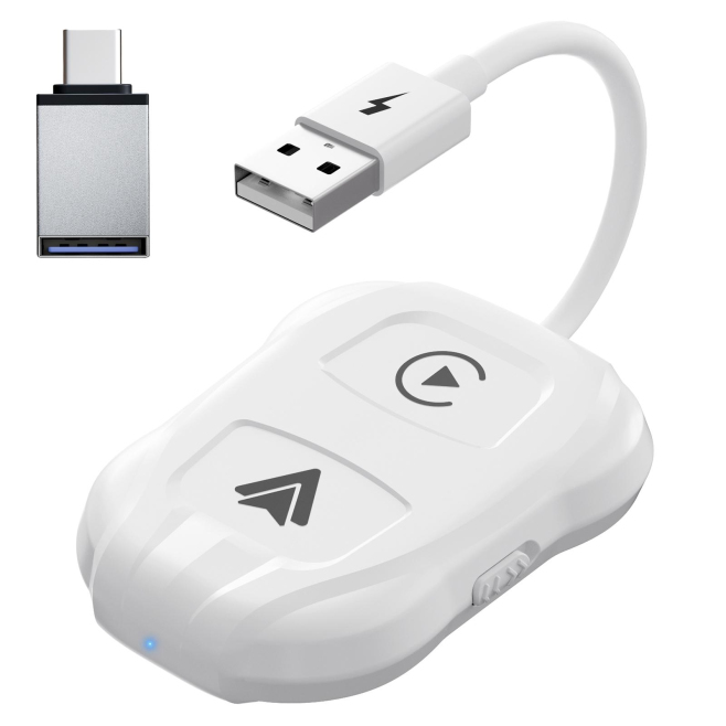 Adaptateur CarPlay Android Auto Filaire Vers Sans Fil USB Et USB Type C Sans Application Pour iOS Et Android - www.yonis-shop...