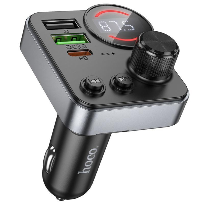 Transmetteur FM Bluetooth Pour Voiture Chargeur Double Port USB 48W PD 30W USB C QC 3.0 Lecture USB TF - www.yonis-shop.com