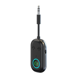Adaptateur Bluetooth AUX 2 En 1 Pour Voiture Récepteur Émetteur Bluetooth 5.3 DSP Appels Mains Libres