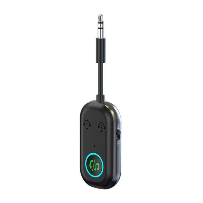 Adaptateur Bluetooth AUX 2 En 1 Pour Voiture Récepteur Émetteur Bluetooth 5.3 DSP Appels Mains Libres - www.yonis-shop.com