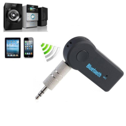 Récepteur Bluetooth Audio Voiture Mains Libres Avec Microphone Antiréverbération Et Adaptateur Jack 3,5 Mm Compatible Smartphones