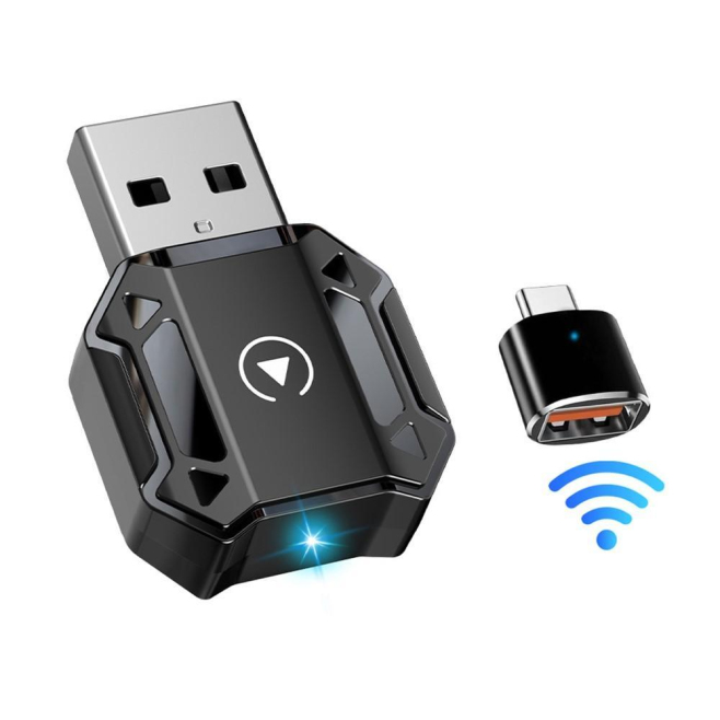 Convertisseur CarPlay Android Auto Sans Fil 2 En 1 Pour Système Filaire Plug And Play WiFi Bi Bande - www.yonis-shop.com