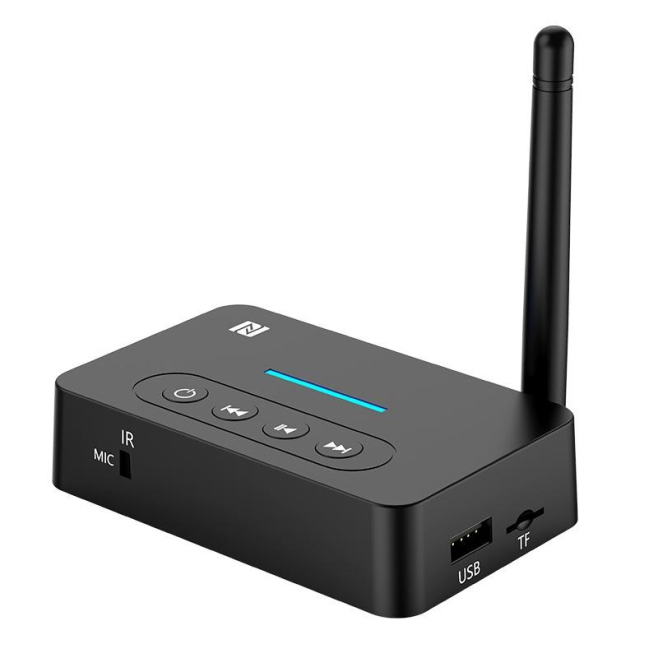 Adaptateur Audio Bluetooth Émetteur Récepteur TX RX Bluetooth 5.1 NFC AUX RCA 30 m Avec Télécommande - www.yonis-shop.com