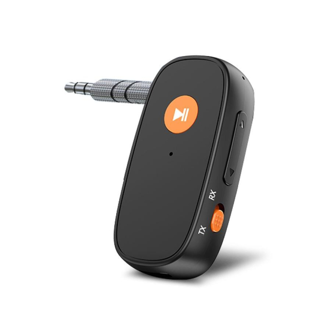 Adaptateur Bluetooth AUX Émetteur Récepteur 2 En 1 Pour Autoradio Appels Mains Libres Son HiFi Autonomie Jusqu’à 15 h En Réce...