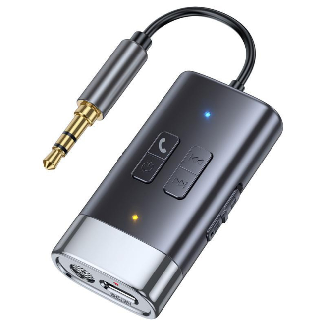 Adaptateur Bluetooth 5.4 Émetteur Récepteur AUX Pour Voiture Lecture Carte TF Réduction Du Bruit Batterie Rechargeable Type C...