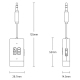 Adaptateur Bluetooth 5.4 Émetteur Récepteur AUX Pour Voiture Lecture Carte TF Réduction Du Bruit Batterie Rechargeable Type C...