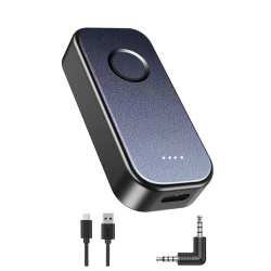 Récepteur Émetteur Bluetooth 5.4 2 En 1 AUX Pour Autoradio Avec Micro HD Et Indicateur De Batterie
