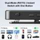 Adaptateur Bluetooth 5.4 Émetteur Récepteur AUX 2 En 1 Pour Voiture Avec Indicateur De Batterie Autonomie 10 À 28 H - www.yon...