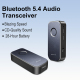 Adaptateur Bluetooth 5.4 Émetteur Récepteur AUX 2 En 1 Pour Voiture Avec Indicateur De Batterie Autonomie 10 À 28 H - www.yon...