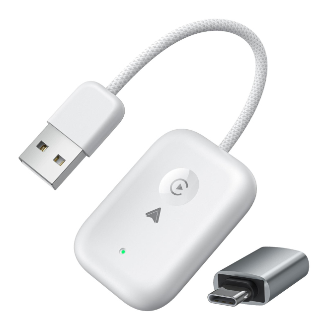 Adaptateur CarPlay Sans Fil 2 En 1 Pour Apple CarPlay Et Android Auto Conversion Du Filaire Au Sans Fil USB Type C - www.yoni...
