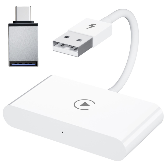 Adaptateur CarPlay Filaire Vers Sans Fil Pour iPhone 6 Et Plus USB Et USB-C Plug And Play Sans Application - www.yonis-shop.com