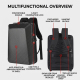 Sac À Dos Gaming Pour Ordinateur Portable 16 Pouces À Coque Rigide Avec Serrure À Combinaison Et Port USB - www.yonis-shop.com