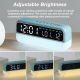 Réveil Numérique De Chevet Avec Veilleuse Réglable Double Alarme Minuteur Affichage Date Température Et Port USB - www.yonis-...