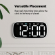 Horloge Murale Numérique Et De Bureau Silencieuse À Grand Affichage LED Date Jour Semaine Luminosité Réglable - www.yonis-sho...