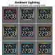 Horloge Murale Numérique LED Grand Format À Chiffres RGB Changeants Double Alarme Et Minuteur - www.yonis-shop.com