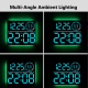 Horloge Murale Numérique LED Grand Format À Chiffres RGB Changeants Double Alarme Et Minuteur - www.yonis-shop.com