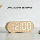 Réveil Numérique De Chevet Avec Veilleuse D’Ambiance Deux Alarmes Affichage LED Date Et Température - www.yonis-shop.com
