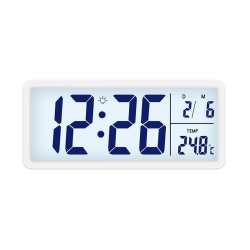 Horloge Numérique LCD Murale Et De Bureau 10 Pouces Avec Thermomètre Intérieur Rétroéclairage Et Alimentation USB