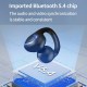 Oreillette Bluetooth Mono Sans Intra Pour Appels Clairs Avec Réduction De Bruit Haut Parleur 13 Mm Autonomie 6 Heures IPX3 - ...