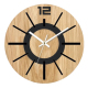 Horloge Murale Ronde En Bois 3D Décorative 30 Cm Silencieuse À Lecture Analogique Et Numérique Pour Salon Chambre Ou Bureau -...