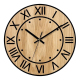 Horloge Murale Ronde En Bois 3D Décorative 30 Cm Silencieuse À Lecture Analogique Et Numérique Pour Salon Chambre Ou Bureau -...