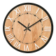 Horloge Murale Ronde En Bois 3D Décorative 30 Cm Silencieuse À Lecture Analogique Et Numérique Pour Salon Chambre Ou Bureau -...