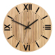 Horloge Murale Ronde En Bois 3D Décorative 30 Cm Silencieuse À Lecture Analogique Et Numérique Pour Salon Chambre Ou Bureau -...