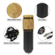 Kit De Deux Microphones Condensateurs Pour Podcast Duo Avec Carte Son Live Effets Vocaux Et Bras Articulés - www.yonis-shop.com