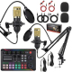 Kit Podcast À Deux Microphones Condensateurs Avec Carte Son Live 7 Modes 16 Effets Et Bras Articulés - www.yonis-shop.com