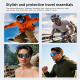 Lunettes De Cyclisme Intelligentes Avec Caméra 8 MP Et Stabilisation Optique Monture Noire Verres Argentés - www.yonis-shop.com
