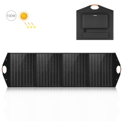 Panneau Solaire Pliable 100 W Pour Recharge Nomade À Cellules Monocristallines Avec USB C 65 W Et USB QC3.0 - www.yonis-shop.com