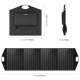 Panneau Solaire Pliable 100 W Pour Recharge Nomade À Cellules Monocristallines Avec USB C 65 W Et USB QC3.0 - www.yonis-shop.com