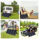 Panneaux Solaires Monocristallins 20 W Pour Batteries Auto Moto Bateau Avec USB QC3.0 Et Pinces Crocodile Lot De 4 - www.yoni...