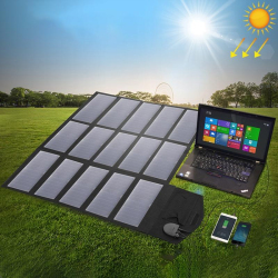 Panneau Solaire Portable Pliable 100W Pour Recharge Extérieure USB Et DC 18V Résistant En Toile Polyester