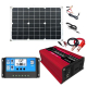 Kit Solaire Convertisseur 12 V Vers 110 220 V 300 W Contrôleur 30 A Panneau 18 W USB 5 V - www.yonis-shop.com