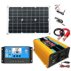 Kit Solaire 12V Avec Panneau 18W Onduleur 300W Contrôleur 30A Sortie 110/220V USB 5V - www.yonis-shop.com
