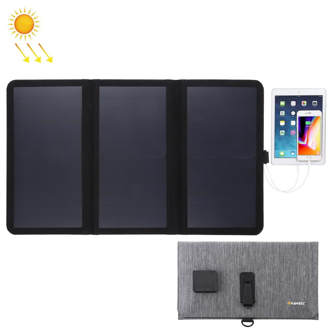 Chargeur Solaire Pliable Ultraf in 21 W À Double Port USB Charge Rapide QC 3.0 - www.yonis-shop.com