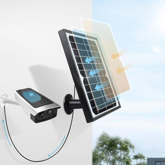 Panneau Solaire Monocristallin 5.5 V 6 W Pour Appareils Extérieurs Étanche Avec Support Orientable Et USB - www.yonis-shop.com