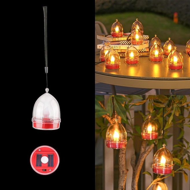 Lampe Solaire Décorative Extérieure Pour Jardin Avec Allumage Automatique Étanche IP65 Lumière Chaude 8 Heures En ABS - www.y...